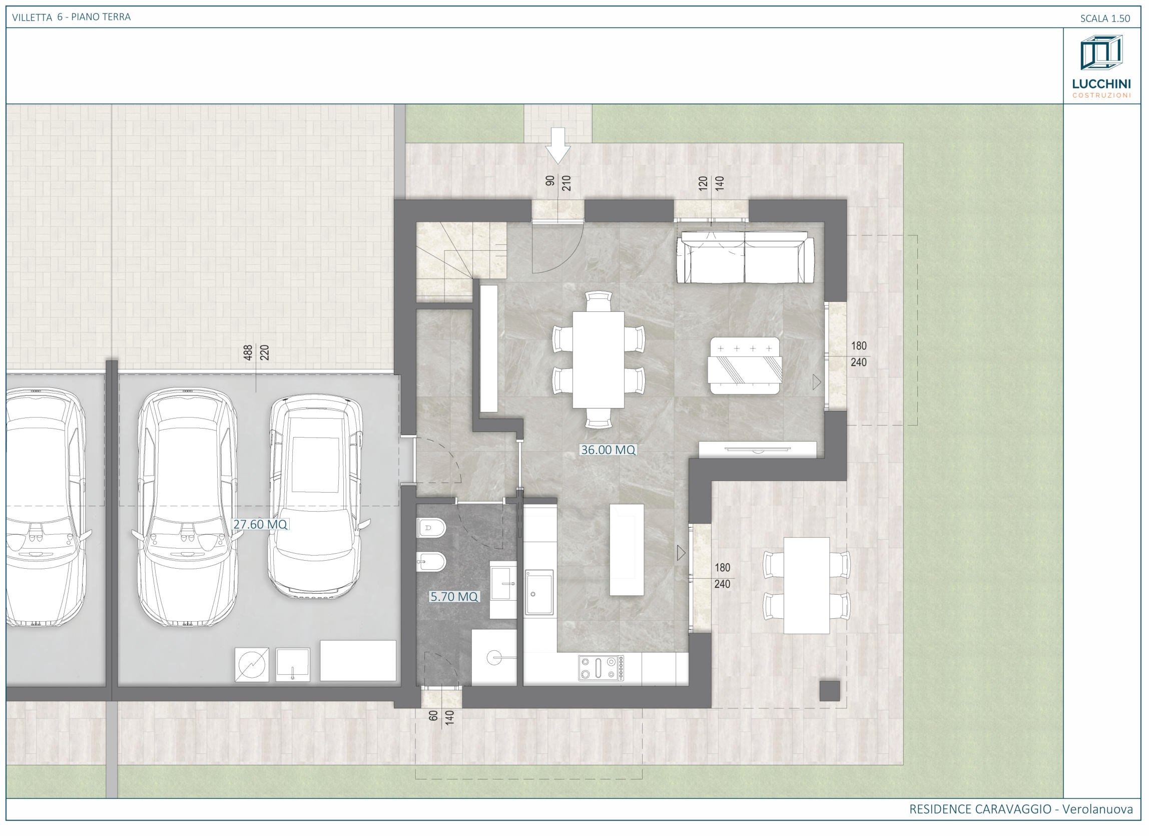 Planimetria Villa tipo 2 - Piano terra